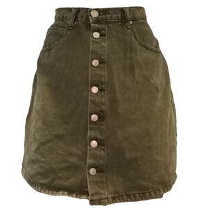 Denim Button Down Skirt